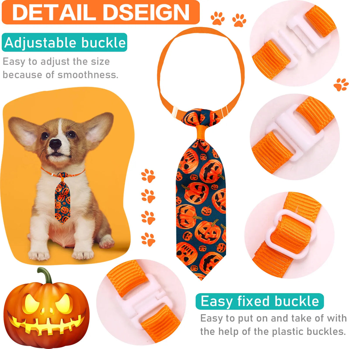 Halloween Dog Bow Tie 10-Pack