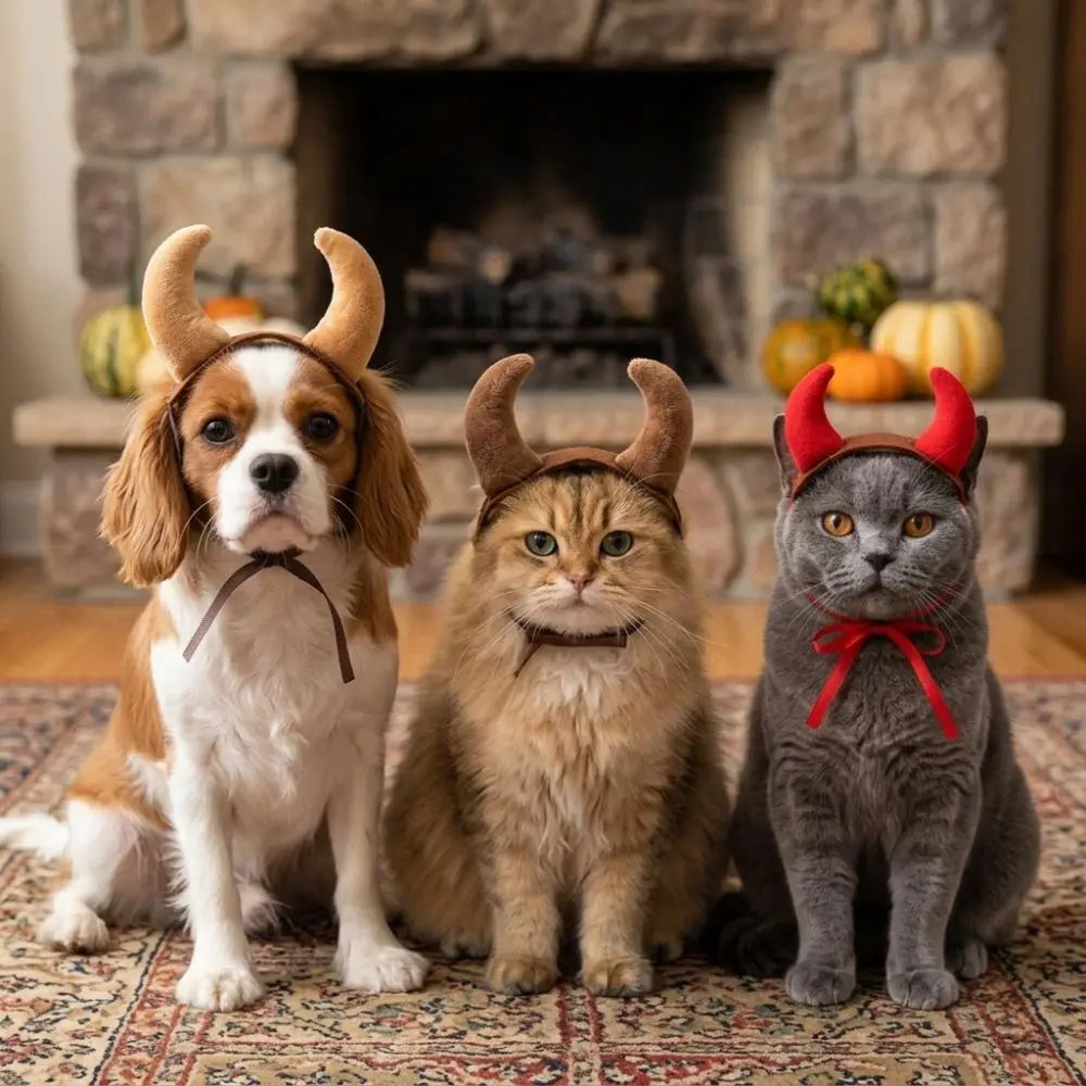 Devil Horns Headband for Dogs