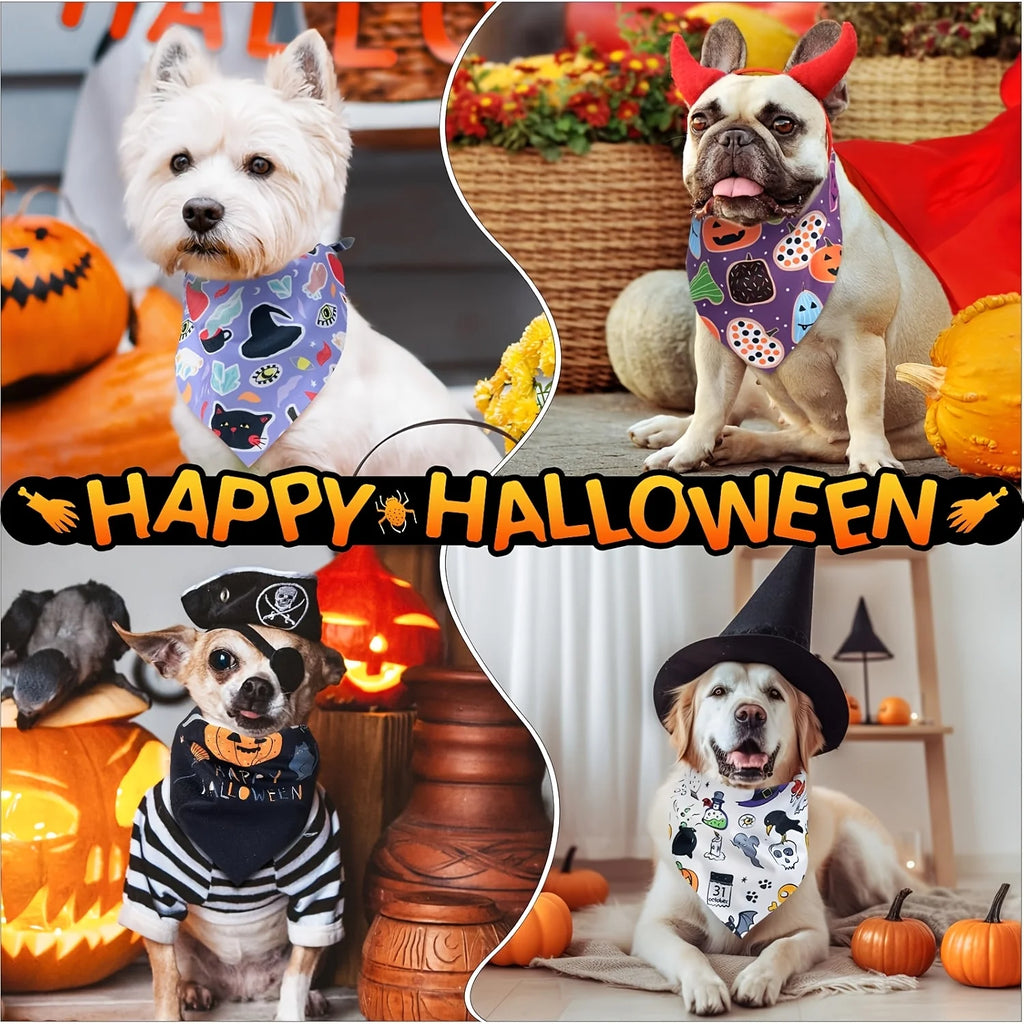 Halloween Dog Bandana 10-Pack