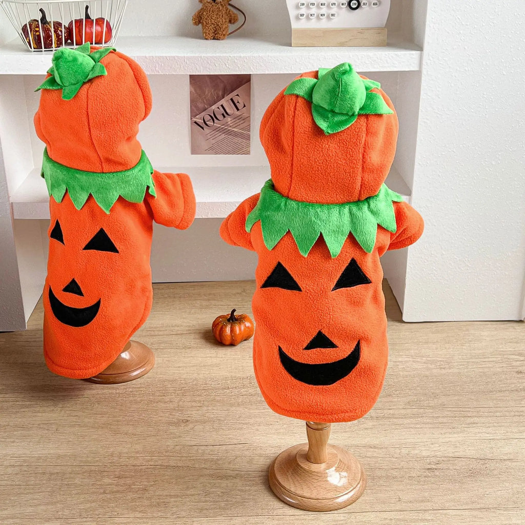 Halloween Pumpkin Dog Hoodie