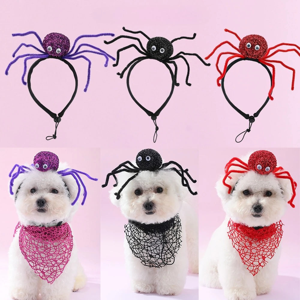 Halloween Spider Headband for Dogs